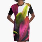 xx T-Shirt Dress “Ti Leaf Bouquet”