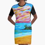 xx T-Shirt Dress “Pāʻia Bay Sunrise”