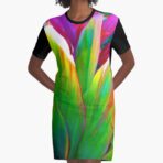 xx T-Shirt Dress “Sacred Ti Leaf”