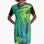 xx T-Shirt Dress “Blue Bamboo”