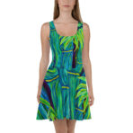 v “Pōheoheo Dress” Blue Bamboo