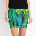 w Pencil Skirt “Blue Bamboo”